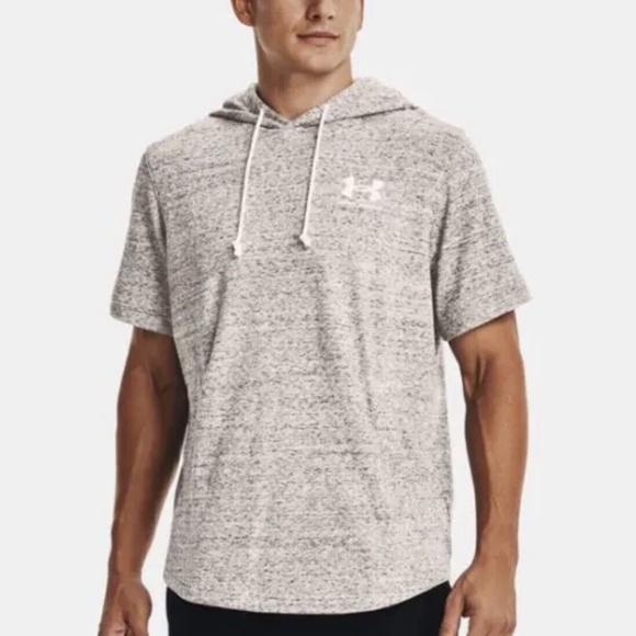 UNDER ARMOUR Men's Rival Terry Short Sleeve Hoodie Size Small MSRP $50 NWT - Picture 1 of 2